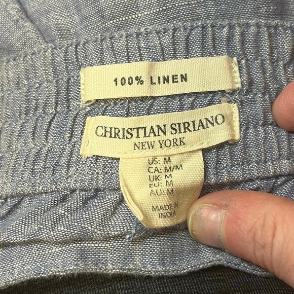 Christian Siriano Linen Wide Leg Pants Medium Coastal Chic Minimalist Resortwear - Picture 6 of 7